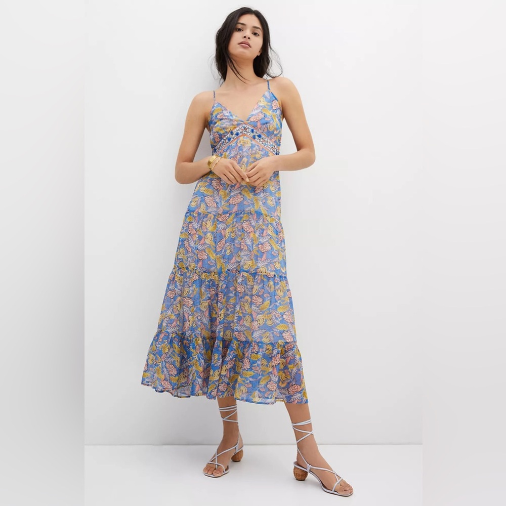 NWOT anthropologie Vineyard Tiered Maxi Dress